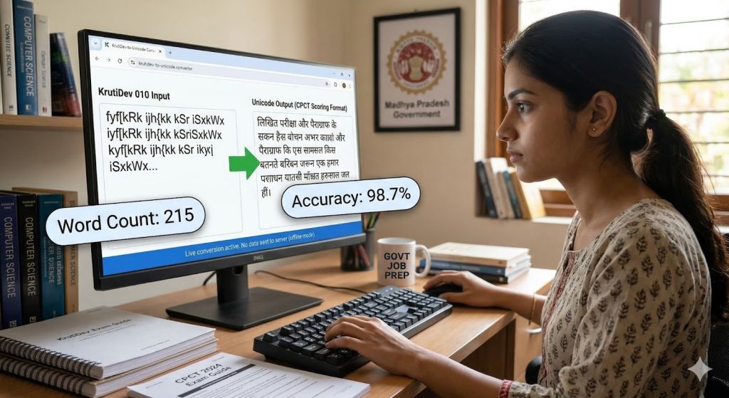 KrutiDev to Unicode Converter for CPCT Exam